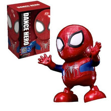 Load image into Gallery viewer, Dance Iron Man Spider Man Avengers Action Figure Toy LED Flashlight With Light Sound Music Robot Bumblebee Hero Electronic Toy
