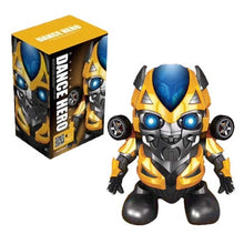 Load image into Gallery viewer, Dance Iron Man Spider Man Avengers Action Figure Toy LED Flashlight With Light Sound Music Robot Bumblebee Hero Electronic Toy
