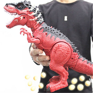 Simulated Flame Spray Tyrannosaurus T-Rex Dinosaur Toy Kids Walking Dinosaur Water Spray Red Light & Realistic Sounds 95AE