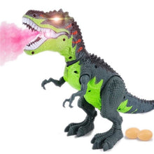 Load image into Gallery viewer, Simulated Flame Spray Tyrannosaurus T-Rex Dinosaur Toy Kids Walking Dinosaur Water Spray Red Light &amp; Realistic Sounds 95AE
