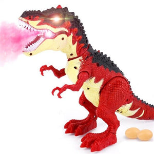 Simulated Flame Spray Tyrannosaurus T-Rex Dinosaur Toy Kids Walking Dinosaur Water Spray Red Light & Realistic Sounds 95AE